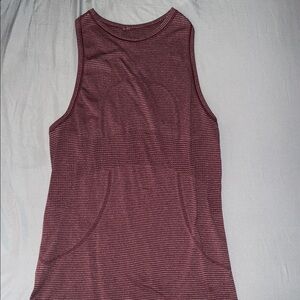 Lululemon Athletica Burgundy Striped Tank Top